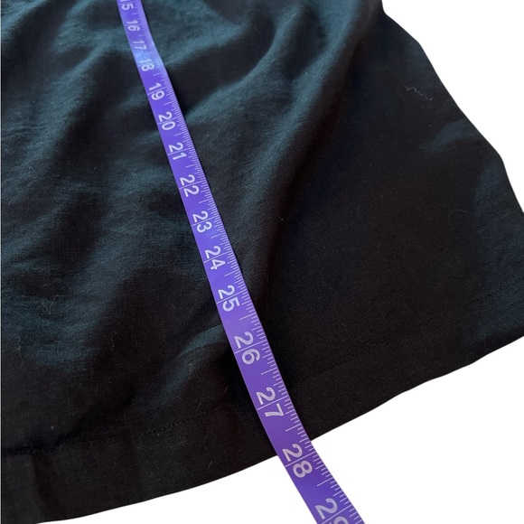 MADEWELL Linen Blend Ruffle Button Front Black Sleeveless Blouse Plus Size Top - Picture 7 of 11